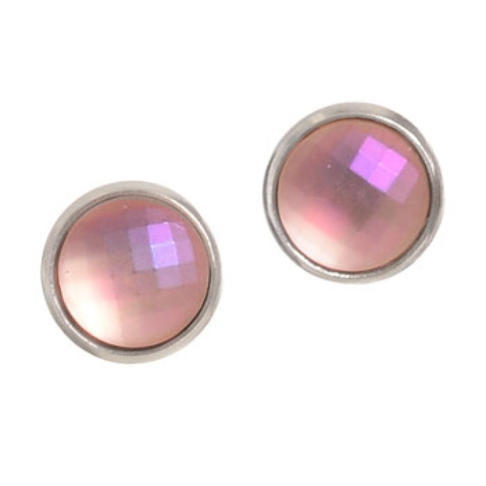 NEW Glint & Glow Faceted Stud Earrings in Blush
